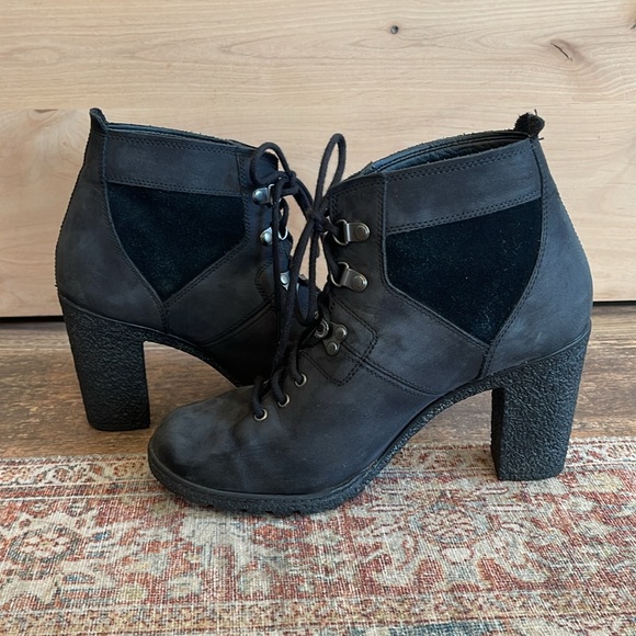 Timberland Glancy Field women’s high heel ankle bootie black size 10 - Picture 6 of 11